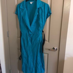 Blue dress with belt